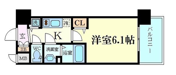 プレサンス南森町駅前の物件間取画像